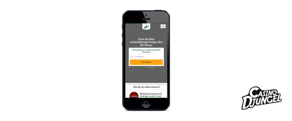 Mr Green casino mobil