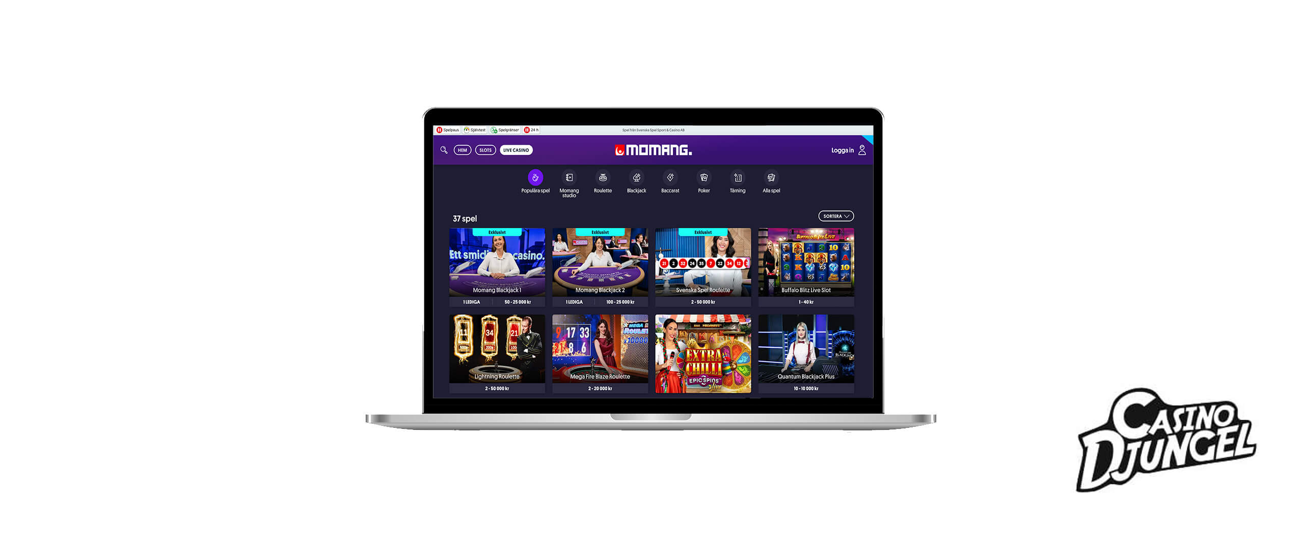 Momang casino spelutbud
