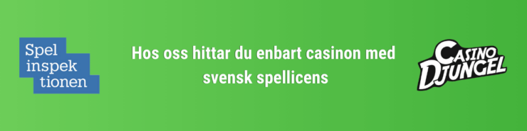 Enbart casinon med svensk licens