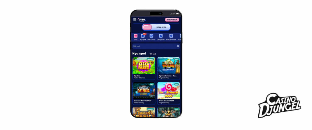 Otto Casino i mobilen